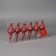 Christmas tree toy "Icrugaisic icicles Figure shine" (set 6 pcs) 4x11 cm, red