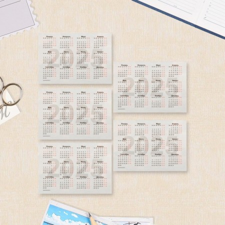Pocket calendar "World attractions" 2025, 7x10 cm, mix-1