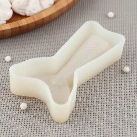 Mold Dolyana "Tail of the Mermaid", silicone, 9.5 × 5.5 × 2 cm, white color-10