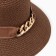 Women's hat with a minku chain color brown, size 56-58