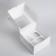Confectionery folding box for cupcakes with a window for 4 pcs, white, 16 x 16 x 10 cm