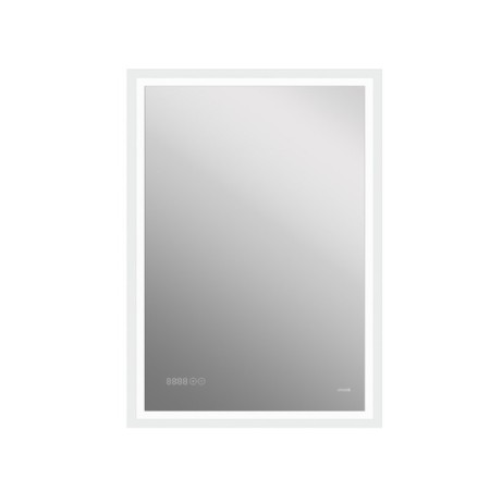 Cersanit Led 080 Design Pro 60x85 cm mirror, backlight, clock, with anti -recovery, rectangular