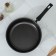 Silenik Promo, 2.8 l, d = 24 cm, glass cover, plastic handle, anti -stick coating, black color