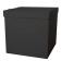 Box 60x60x60 cm, black with a lid, 1pc.
