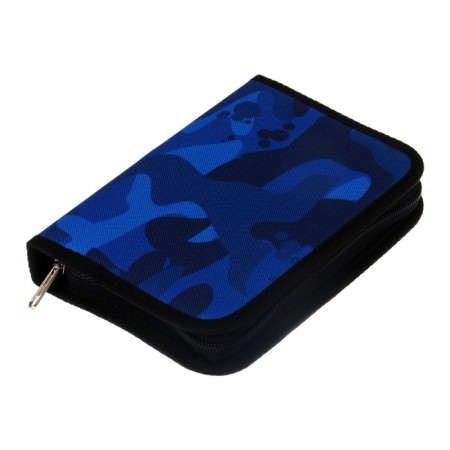 Penal 1 section, 135 x 205 x 30 mm, textile, Erich Krause Sea Camo, Blue, 52552-1