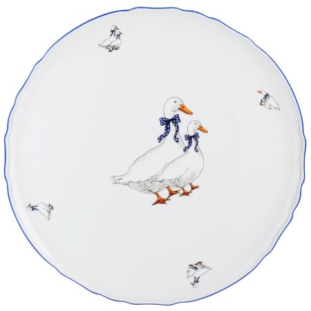 Bernadotte pizza dish, Geese decor, 32 cm