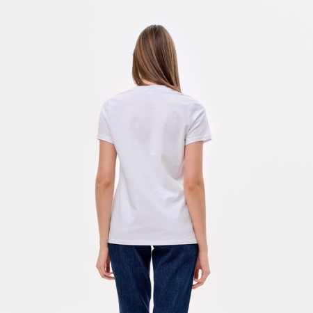 Women's T-shirt Basic Line Color White, Rr. 54-2