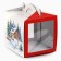 Confectionery box with a window, a chest, "heat and comfort", 20 x 20 x 20 cm, New Year