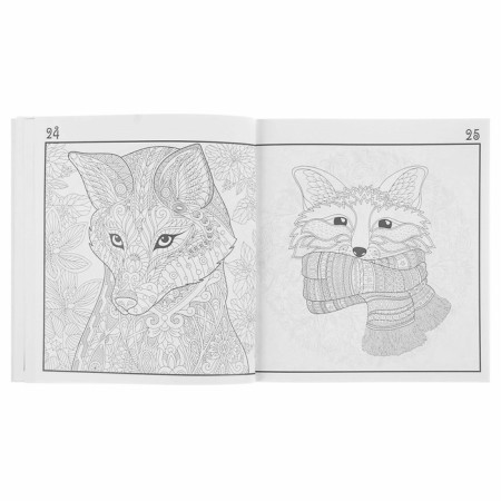 Antistress. Foxes. Drawings for meditation-4