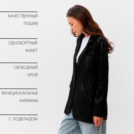 Women's jacket with sequins Mist p. 50, black-9
