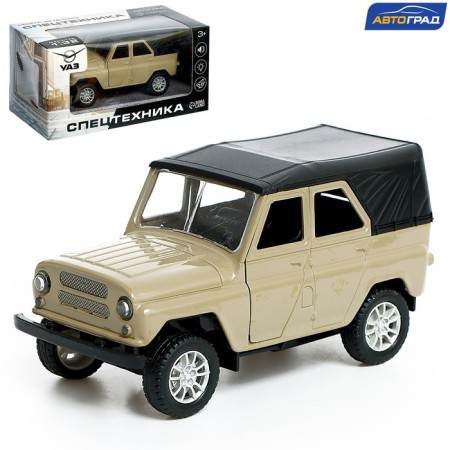 Metal UAZ Hunter, inertia, 1:32, light and sound, beige color