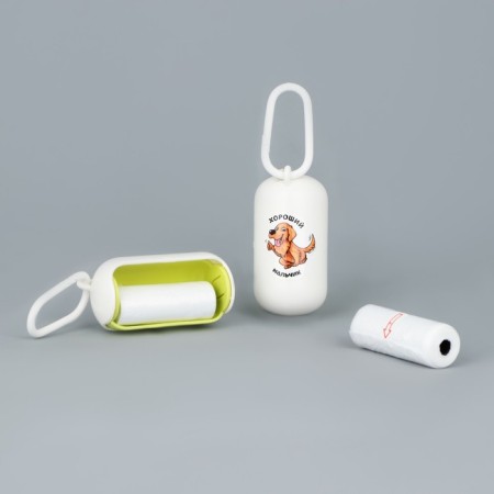Container with packets for cleaning the dog "good boy", white color-2