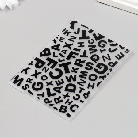 Embosing stencil plastic "Alphabet" 14.8x10.5 cm-1