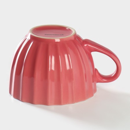 Mug ceramic share "Noemi", 430 ml, pink color-2