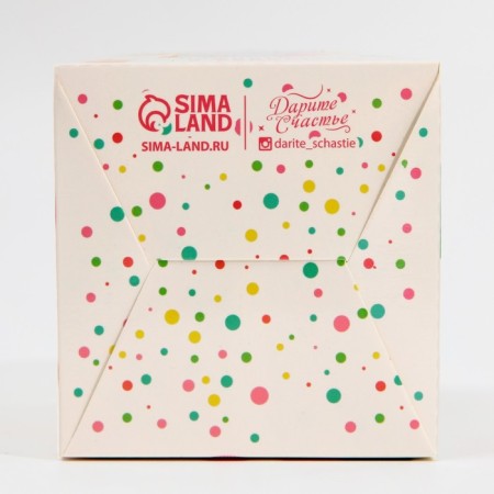 Capley box, confectionery packaging, 1 cell “Sweetness in Joy”, 9 x 9 x 11 cm-4