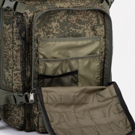Tactical backpack, TAIF, 45 l, lightning department, 3 outer pockets, camouflage color/green-4