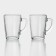 Glass mug "Coffee tasting time", 320 ml, 2 pcs