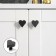 Furniture button “Heart”, black color