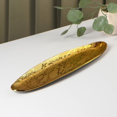 Dish, 41 × 11 cm, gold color-1
