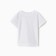 Baby T -shirt with a lowered shoulder, white color, height 134 cm