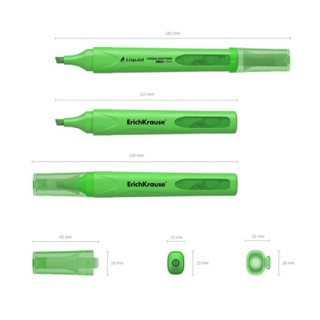 Erichkrause Liquid Visioline V-14 Neon, 0.6-4.0 mm textbook, water-based liquid ink, green-1