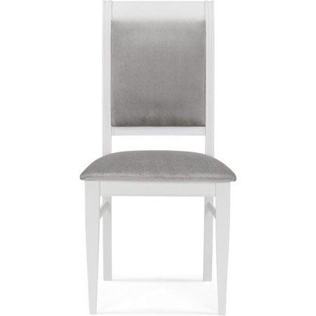 Wooden chair Avelin array of Buk/velor, white/gray 48x55x97 cm-1
