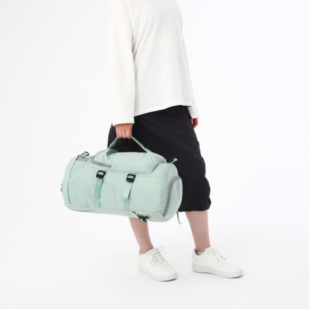 A backpack-samka with a zipper, 4 outer pockets, shoe compartment, green color-10
