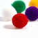 A set of textile parts for the decor "bombs" 50 pcs., Size 1 pc. - 2 cm