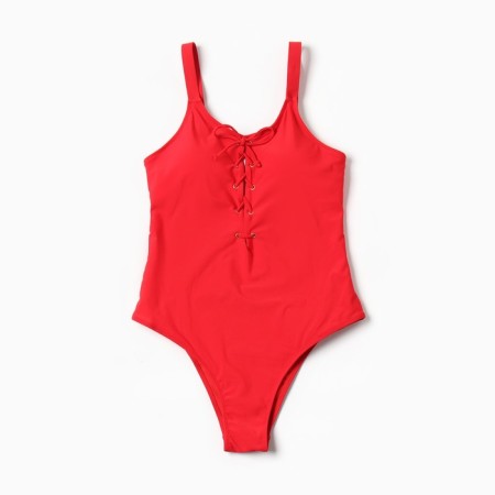 Swimsuit Asselled female minku color red, size 46-4