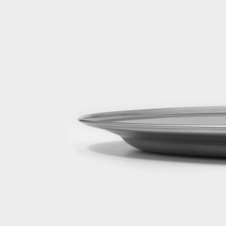 Oval tray made of stainless steel of a share, 30 × 20 cm, silver color-2