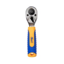 Трещотка короткая KRAFT KT 705035, двухсторонняя, 1/2", 3/8", 120 мм, 72 зубца