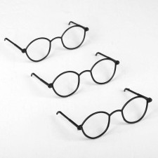 Glasses for toys, set 3 pcs., Black color