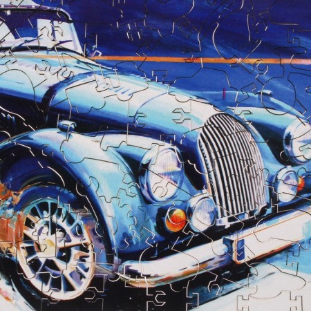 Figure puzzle "Classic car", 100 parts, 28 × 16.5 cm-1