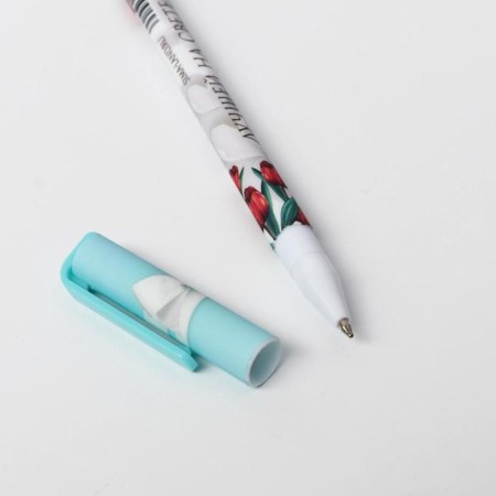 Handle Blue Blue Paste 0.7 mm with a cap “best in the world” plastic software, price per 1pc-2
