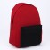 School textile school with a colored pocket, 30x39x12 cm, burgundy/black color