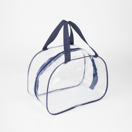 Lightning cosmetic bag, transparent/blue color-1