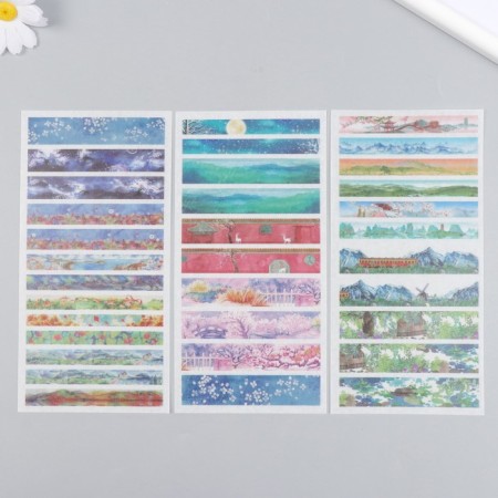 Stickers for creativity Paper "Landscape" set 3 sheets 10x20 cm