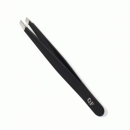 Pinzet "Premium" beveled, wide, 9.6 cm, on the blister, black color-3