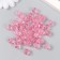 Plastic beads "Crystal polyhedron. Warm pink" Transparent set of 20 g 1x1x1 cm