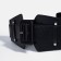Women's belt, width 7.5 cm, metal buckle, black color