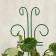 Shpalera, 44 × 18 × 0.3 cm, metal, green, "butterfly"