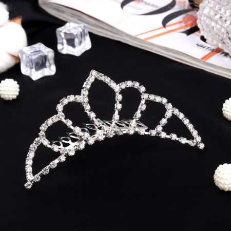 Hair diadem "Medea" harmony, 10 × 4 cm, silver