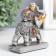 Souvenir Polystone "Elephant on the Slonia" on the stand silver 8x4x10 cm