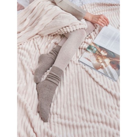 MUFFIN plaid, size 200x220 cm, beige color-6