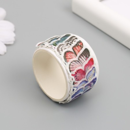 Stick Paper "Multi -colored butterflies" d = 2 cm 100 pcs in a roll 3.5x3.5 cm-1