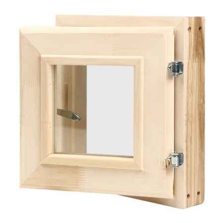 Window, 30 × 30cm, double glass of linden, outer opening-4