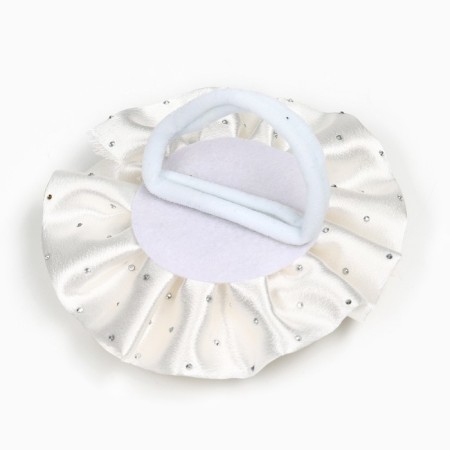 Outlet. Bant for hair on elastic band, white, 11 cm, princesses-3