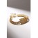 Bracelet with rhinestones "Bright" rectangle, white color in gold, 18 size