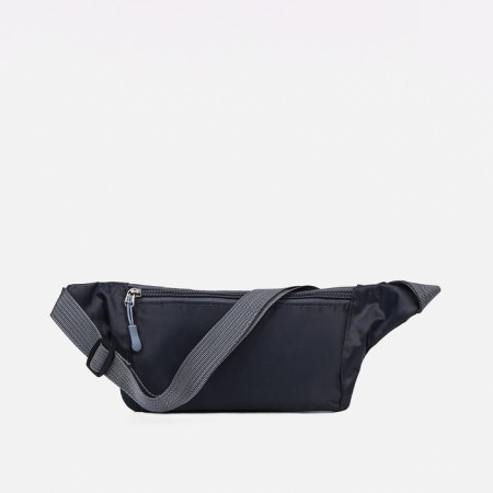 Lightning waist bag, outer pocket, USB connector, dark gray color-2
