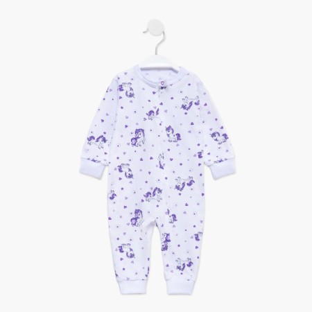 Combineson children, white/purple color, height 80 cm